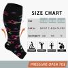Abodhu Plus Size Compression Socks Open Toe Compression for Women& Men 15-25mmHg Wide Calf Knee High Toeless Compression Sock view 4
