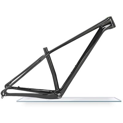 Carbon Fiber Bike Frame 27.5er 29er 142x12mm Thru Axle Frame 15.5''/17''/19'' Hardtail Bike Disc Brake BB92 Bottom Bracket Routing Internal(27.5''Glossy,17'')