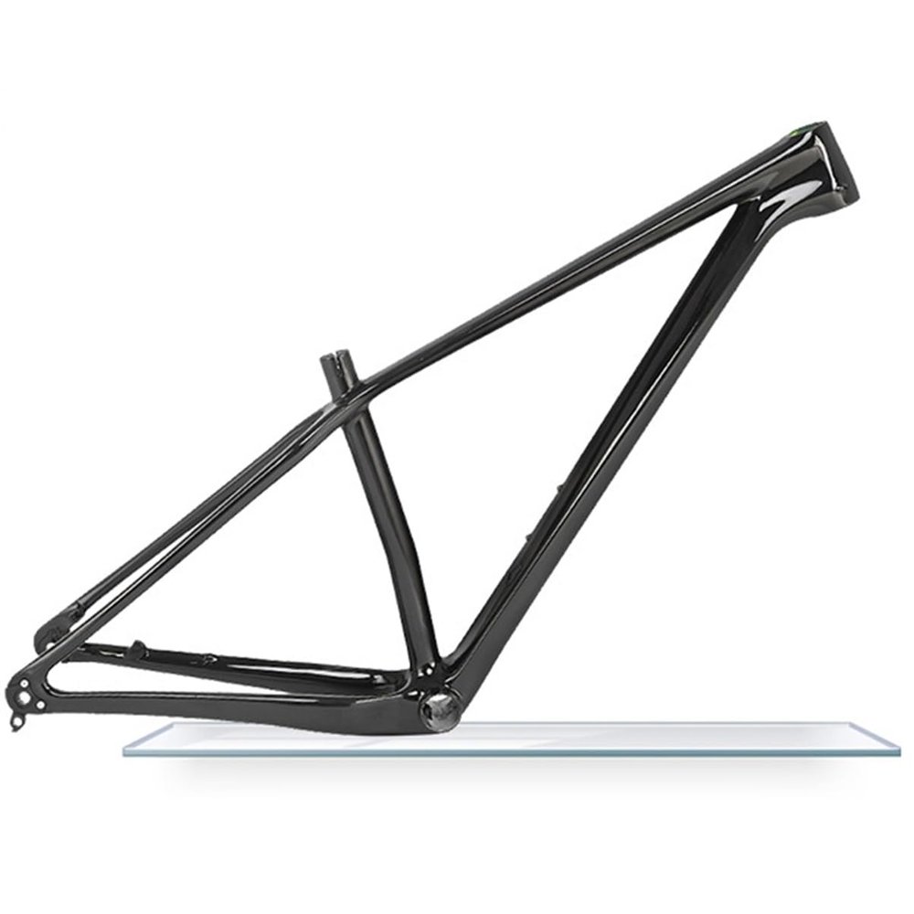 Carbon Fiber Bike Frame 27.5er 29er 142x12mm Thru Axle Frame 15.5''/17''/19'' Hardtail Bike Disc Brake BB92 Bottom Bracket Routing Internal(27.5''Glossy,17'')