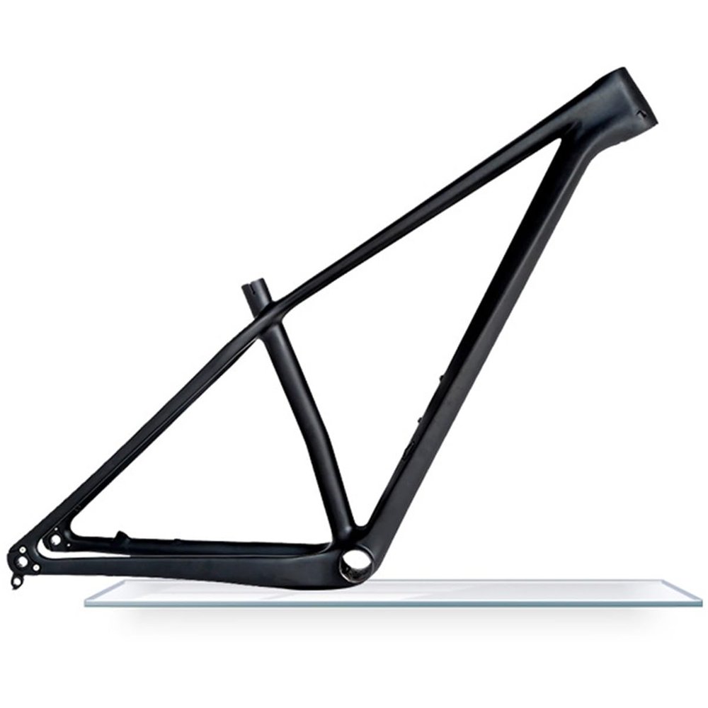 Carbon Fiber Bike Frame 27.5er 29er 142x12mm Thru Axle Frame 15.5''/17''/19'' Hardtail Bike Disc Brake BB92 Bottom Bracket Routing Internal(27.5''Matte,15'')
