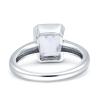 OMRANII Cubic Zirconia Size-5 8mmX6mm Elongated Emerald Cut Beautiful Bezel Set Classic Engagement Anniversary Statement Ring CZ 925 Sterling Silver view 3