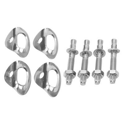 WOOXGEHM 4 PCS Climbing Hanger, Ceiling Mount Bracket, Stainless Steel Wear Resistant High Load Carrying, Body Weight Strength Training Systems, Aerial Yoga Swing & Hammock