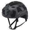 AOUTACC Lightweight Tactical Fast Helmet, Integrated Airsoft Helmet with NVG Mount Base, Side Rails,Pre-Slotted Headset Strap and Helmet Accessories for Outdoor Sports-Black view 1