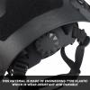 AOUTACC Lightweight Tactical Fast Helmet, Integrated Airsoft Helmet with NVG Mount Base, Side Rails,Pre-Slotted Headset Strap and Helmet Accessories for Outdoor Sports-Black view 3
