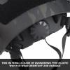 AOUTACC Lightweight Tactical Fast Helmet, Integrated Helmet with NVG Mount Base, Side Rails,Pre-Slotted Headset Strap and Helmet Accessories for Outdoor Sports -Camouflage Black view 3