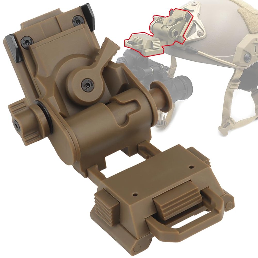 L4G24 NVG Mount For PVS15/18,Tactical Helmet Breakaway NVG Arms Bridge Base Adapters Bracket Accessories (Tan)