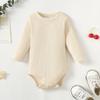 OPAWO Long Sleeve Onsies for Baby Girls' Bodysuits Newborn 3 Pack Newborn Ribbed Fall Baby Girl Romper Undershirt 18-24 Month view 2