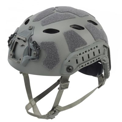 AOUTACC Lightweight Tactical Airsoft Helmet, Integrated Helmet with NVG Mount Base, Side Rails,Pre-Slotted Headset Strap and Helmet Accessories for Outdoor Sports-Gary