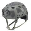 AOUTACC Lightweight Tactical Airsoft Helmet, Integrated Helmet with NVG Mount Base, Side Rails,Pre-Slotted Headset Strap and Helmet Accessories for Outdoor Sports-Gary view 1