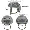 AOUTACC Lightweight Tactical Airsoft Helmet, Integrated Helmet with NVG Mount Base, Side Rails,Pre-Slotted Headset Strap and Helmet Accessories for Outdoor Sports-Gary view 2
