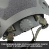 AOUTACC Lightweight Tactical Airsoft Helmet, Integrated Helmet with NVG Mount Base, Side Rails,Pre-Slotted Headset Strap and Helmet Accessories for Outdoor Sports-Gary view 3