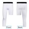 Valcatch Boys One Leg Compression Tights Leggings for Basketball Youth 3/4 Compression Pants Kids Sport Base Layer Underwear view 3