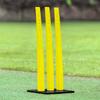 FORTRESS Flexi Cricket Stumps [Multi Pack with Base] | Cricket Training Equipment | Suitable for Bowling & Fielding Drills (1x Freestanding Base, Yellow, 3X Full Size Flexi Stumps) view 1