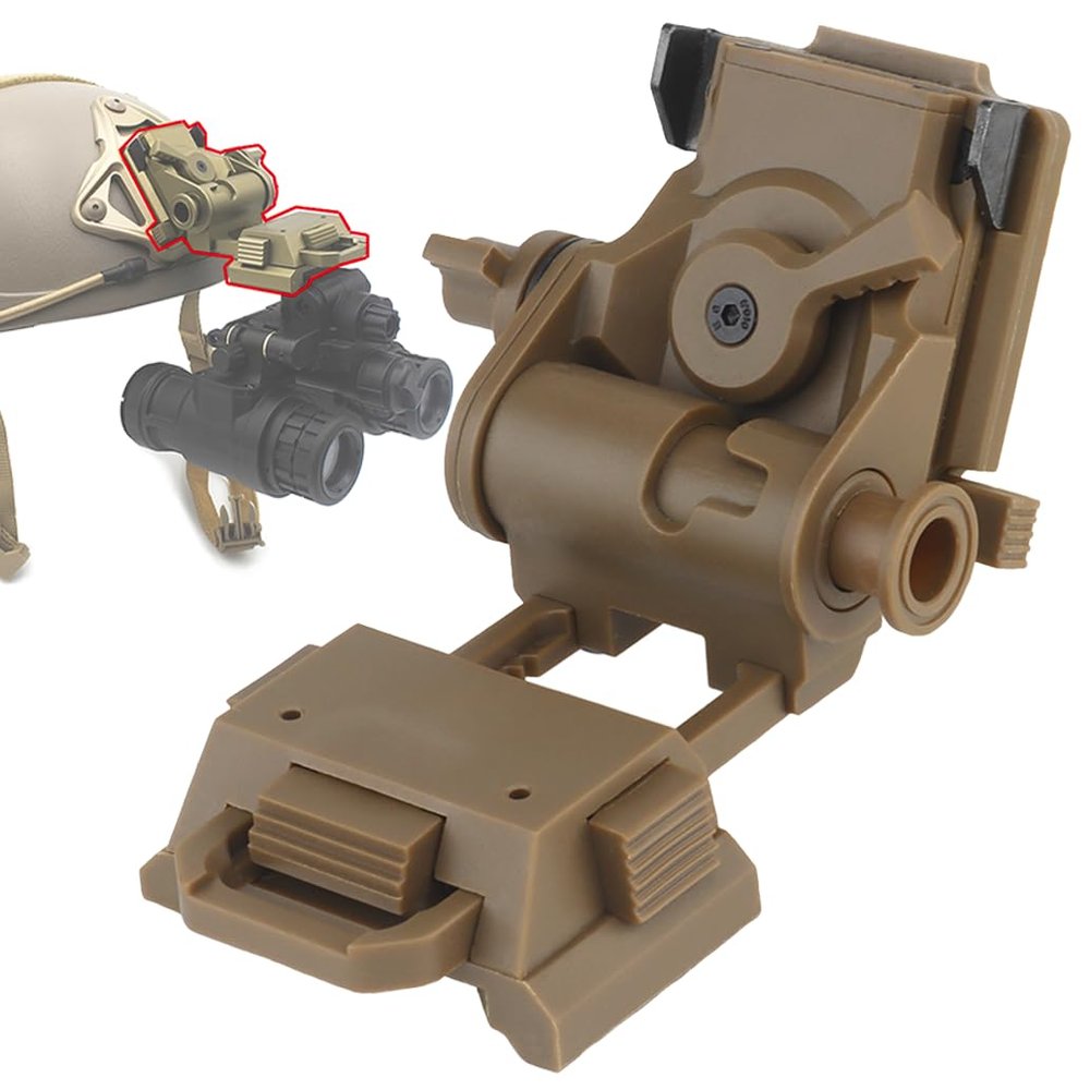 Tactical Helmet L4G24 NVG Mount Night Vision Goggles Arms Bridge Base Adapters Bracket Accessories For PVS15/18 (Tan)