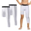 Valcatch Boys One Leg Compression Tights Leggings for Basketball Youth 3/4 Compression Pants Kids Sport Base Layer Underwear view 1