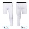 Valcatch Boys One Leg Compression Tights Leggings for Basketball Youth 3/4 Compression Pants Kids Sport Base Layer Underwear view 3