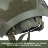 AOUTACC Lightweight Tactical Airsoft Helmet, Integrated Fast Helmet with NVG Mount Base, Upgrade Side Rails,Pre-Slotted Headset Strap and Accessories for Outdoor Sports-Green view 3