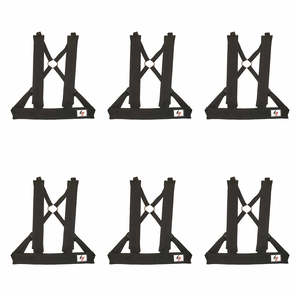 SPEEDSTER 6 Pack Padded Harness for Athletes- Wear Forward for Speed Training or Backward for Overspeed Training. Fits Up to Age 13 Male and Female Athletes