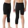 Valcatch Boys One Leg Compression Tights Leggings for Basketball Youth 3/4 Compression Pants Kids Sport Base Layer Underwear view 3