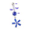 1PC Surgical Steel 14g 3/8 10mm belly button ring dangle Piercing Jewelry navel Ear Lobe 8mm 5mm Sapphire Crystal M15673 view 2