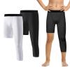 Valcatch Boys One Leg Compression Tights Leggings for Basketball Youth 3/4 Compression Pants Kids Sport Base Layer Underwear view 1