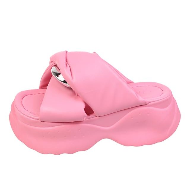 DDRPAD Platform Slippers Women's Outdoor high-Grade Sandals Soft Bottom Increase