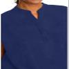 Healing Hands Women's Scrub Top Relaxed Fit Journey Top - 2 Pockets with Knit Details, Dolman Sleeve and Rounded Hem - 2152, L, Navy view 2