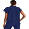 Healing Hands Women's Scrub Top Relaxed Fit Journey Top - 2 Pockets with Knit Details, Dolman Sleeve and Rounded Hem - 2152, L, Navy view 3