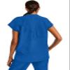 Healing Hands Women's Scrub Top Relaxed Fit Journey Top - 2 Pockets with Knit Details, Dolman Sleeve and Rounded Hem - 2152, XS, Royal view 3