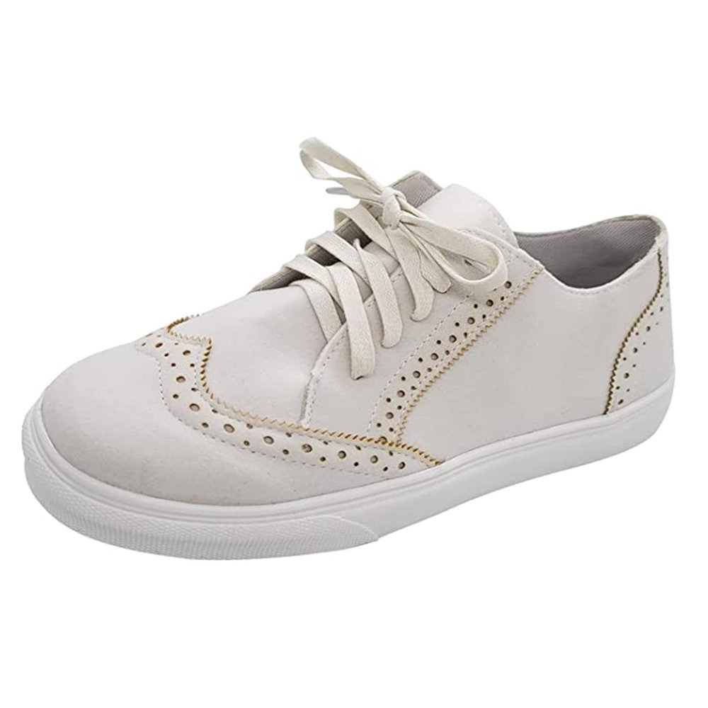 Platform Shoes For Women Size 12 Women's Casual Lace Up Sneaker Dressy Summer Fashion Comfortable Low Top Slip On Cute Platform Walking Shoes Flats Loafers