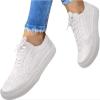 Platform Shoes For Women Size 12 Women's Casual Lace Up Sneaker Dressy Summer Fashion Comfortable Low Top Slip On Cute Platform Walking Shoes Flats Loafers view 2