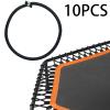 10Pcs Trampoline Elastic Rope Elastic Ties Aluminum Buckle Trampoline Accessories Bungee Cord for Tarp Canopy Exercise Fitness Trampoline, Black view 3