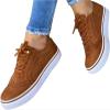 Ladmiple Sneakers For Women Running Shoes Wide Womens Low Top Lace Up Sneakers Casual Fashion Lightweight Breathable Low Cut Comfortable Flats Shoes Loafers for Walking view 2