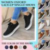 Ladmiple Sneakers For Women Running Shoes Wide Womens Low Top Lace Up Sneakers Casual Fashion Lightweight Breathable Low Cut Comfortable Flats Shoes Loafers for Walking view 4
