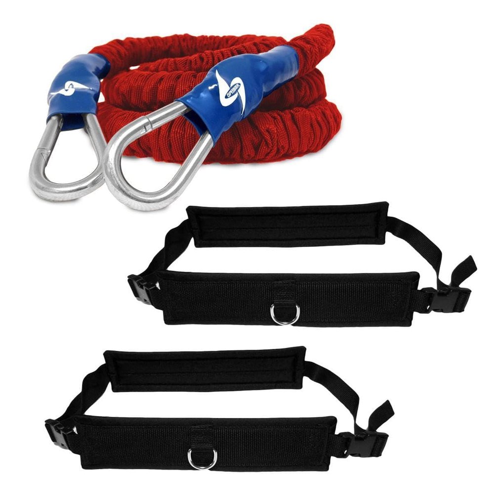 SPEEDSTER Leap Frog Athletic Speed Trainer-Train 2 Athletes at a time for Increased Speed, Jump and Agility- Includes 2 Padded Belts and Rocket Bungee