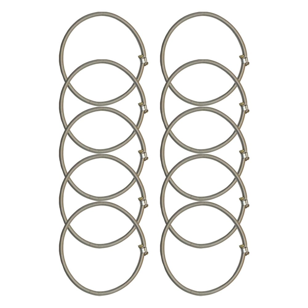 10 Pieces Trampoline Elastic Rope High Jump Bungee Cord Aluminum Buckle Heavy Duty Trampoline Accessories Bungee Rope for Fitness Trampoline, Gray