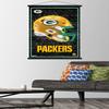 Trends International NFL Green Bay Packers - Neon Helmet 23 Wall Poster, 22.37" x 34.00", Print and Black Hanger Bundle view 2