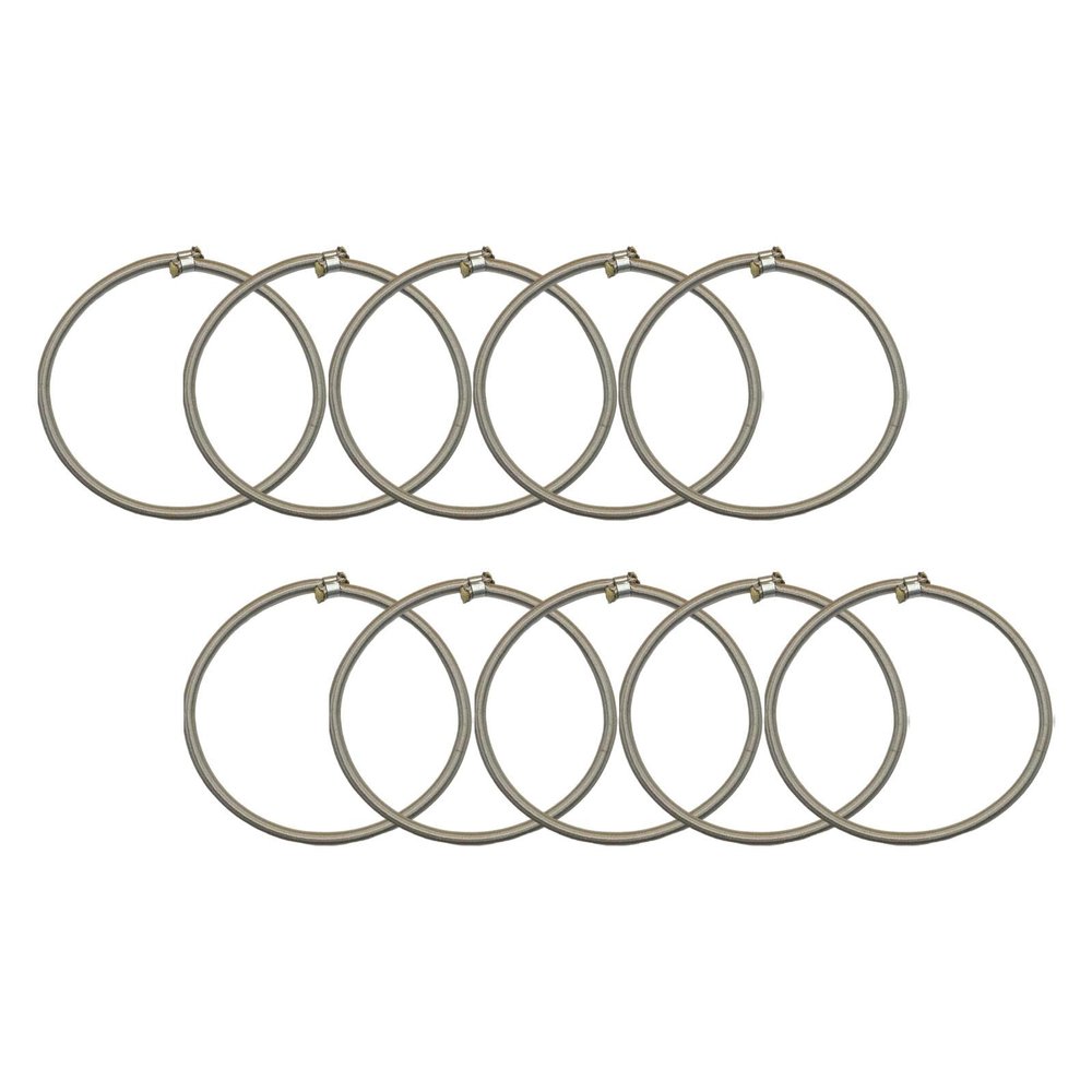 10Pcs Trampoline Elastic Rope Elastic Ties Aluminum Buckle Trampoline Accessories Bungee Cord for Tarp Canopy Exercise Fitness Trampoline, Gray