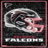NFL Atlanta Falcons - Neon Helmet 23 Wall Poster, 34L" x 22.4W", Unframed Version view 1