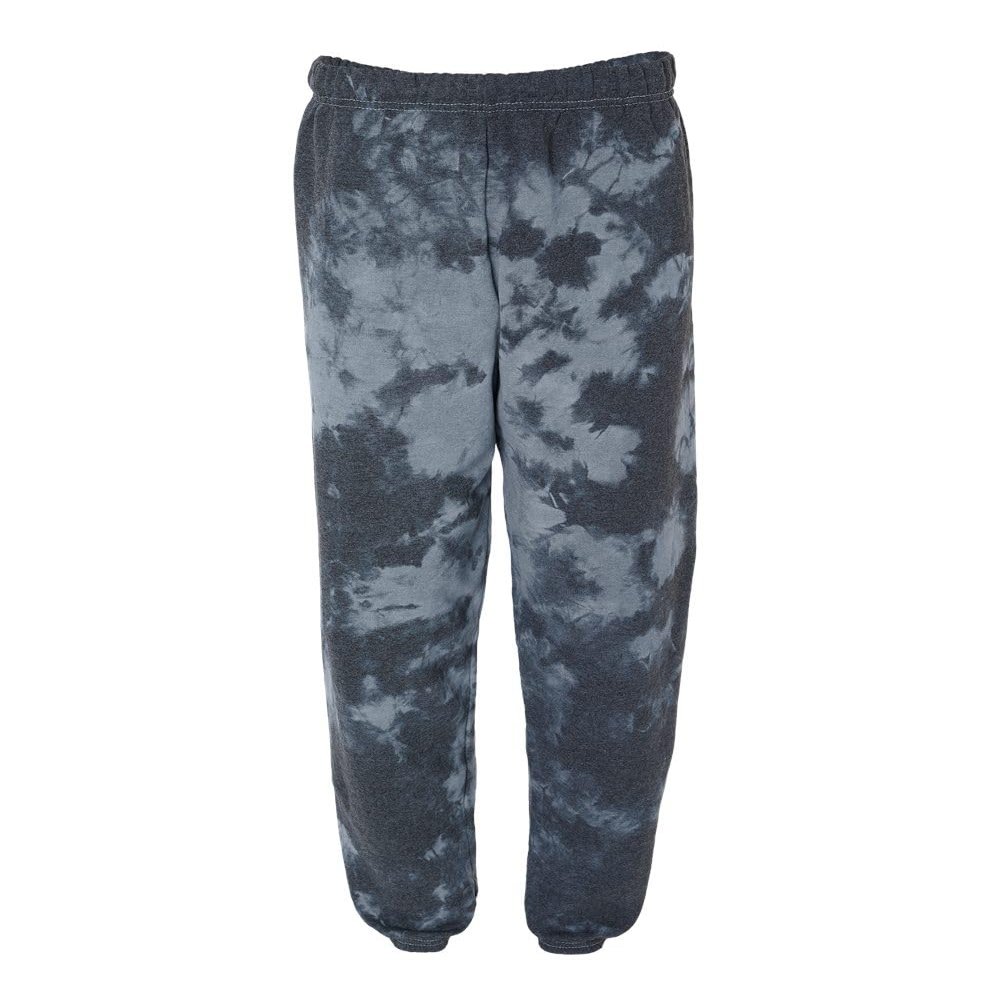 Dyenomite Adult Dream Tie-Dyed Sweatpants, M, Black-Crystal