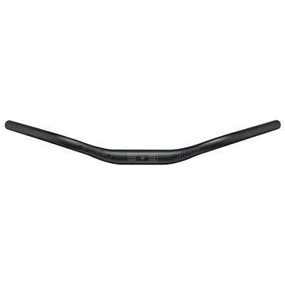 Ergotec Stuttgarter Handlebar, 31.8mm Aluminum Handlebar with 46mm Rise and 52 Back Sweep, 610mm Width, 180mm Grip Length, Safety Level 5, Black Sandblasted