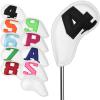 Craftsman Golf 10pcs Magnetic White Iron Headcover Head Covers Set with Large Colorful No. on Both Sides for Left and Right Handed Golfer view 1
