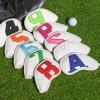 Craftsman Golf 10pcs Magnetic White Iron Headcover Head Covers Set with Large Colorful No. on Both Sides for Left and Right Handed Golfer view 3