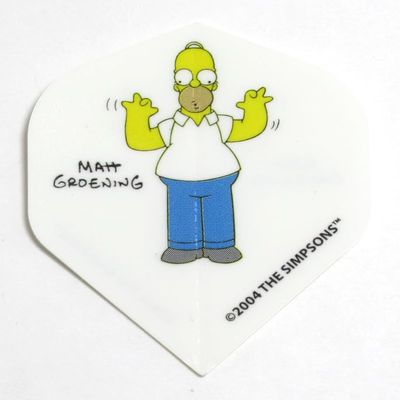 US Darts 3 Sets (9 Flights) Homer Simpson (White), The Simpsons Standard Dart Flights #5