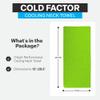 COLD FACTOR Cooling Towels for Sports, Cooling Neck Wraps  Cold Towel for Running, Workout & Outdoor Use, with UPF 50+-Soft, Machine Washable, Reusable Cooling Neck Towel, 13"x29.5" - 1 Pack (Lime) view 2