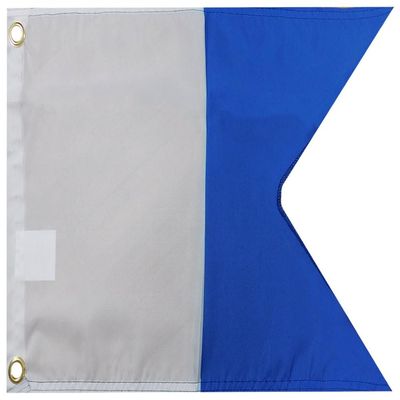 Alpha Diver Down Premium Quality Heavy Duty Fade Resistant 12x18 12"x18" Rough Tex 100D Car Boat Swallow Tail Flag Banner Grommets