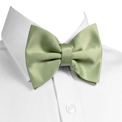 trilece Sage Green Bow Ties for Men - Men's Solid Pre-tied Clip on Bowties for Formal Wear - Adjustable Bow Tie - Bow ties for Woman (Moss Green)