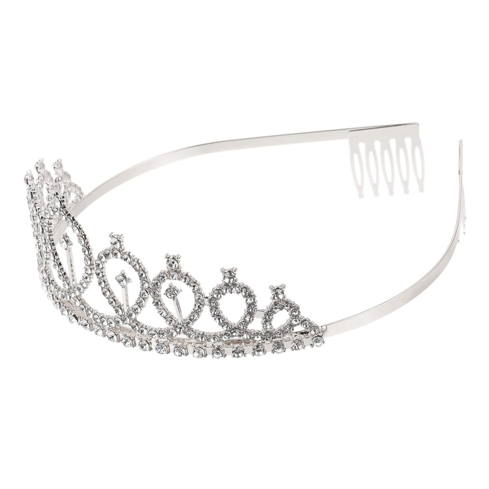 Beavorty Elegant Rhinestone Wedding Crown Headdress for Brides Lightweight Design Comfortable Fit for Weddings Parties and Photography
