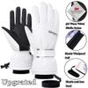 ALTALIVA Waterproof Windproof Moisture-Wicking Quick-Drying Warm Touchscreen Snowboard Winter Ski Men & Women Gloves for Skiing Running Cycling Sports (White(Upgrated),M) view 3
