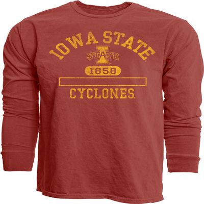 Iowa State Cyclones NCAA Officially Licensed Long Sleeve T-Shirt Team Color Dyed Ringspun, X-Large